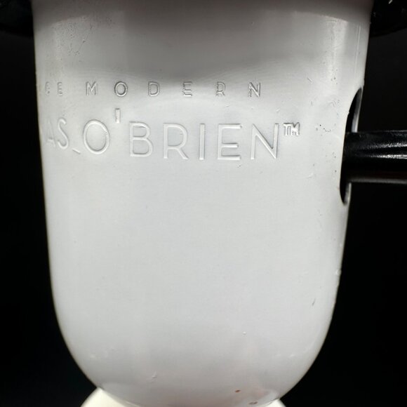 Thomas O'Brien Vintage Modern Table Lamp 14" Round White Glass Ball Visual 2005 - Picture 8 of 9